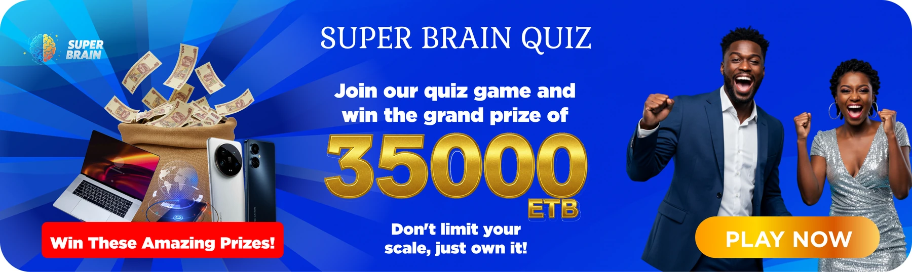 Super Brain Quiz campaign banner